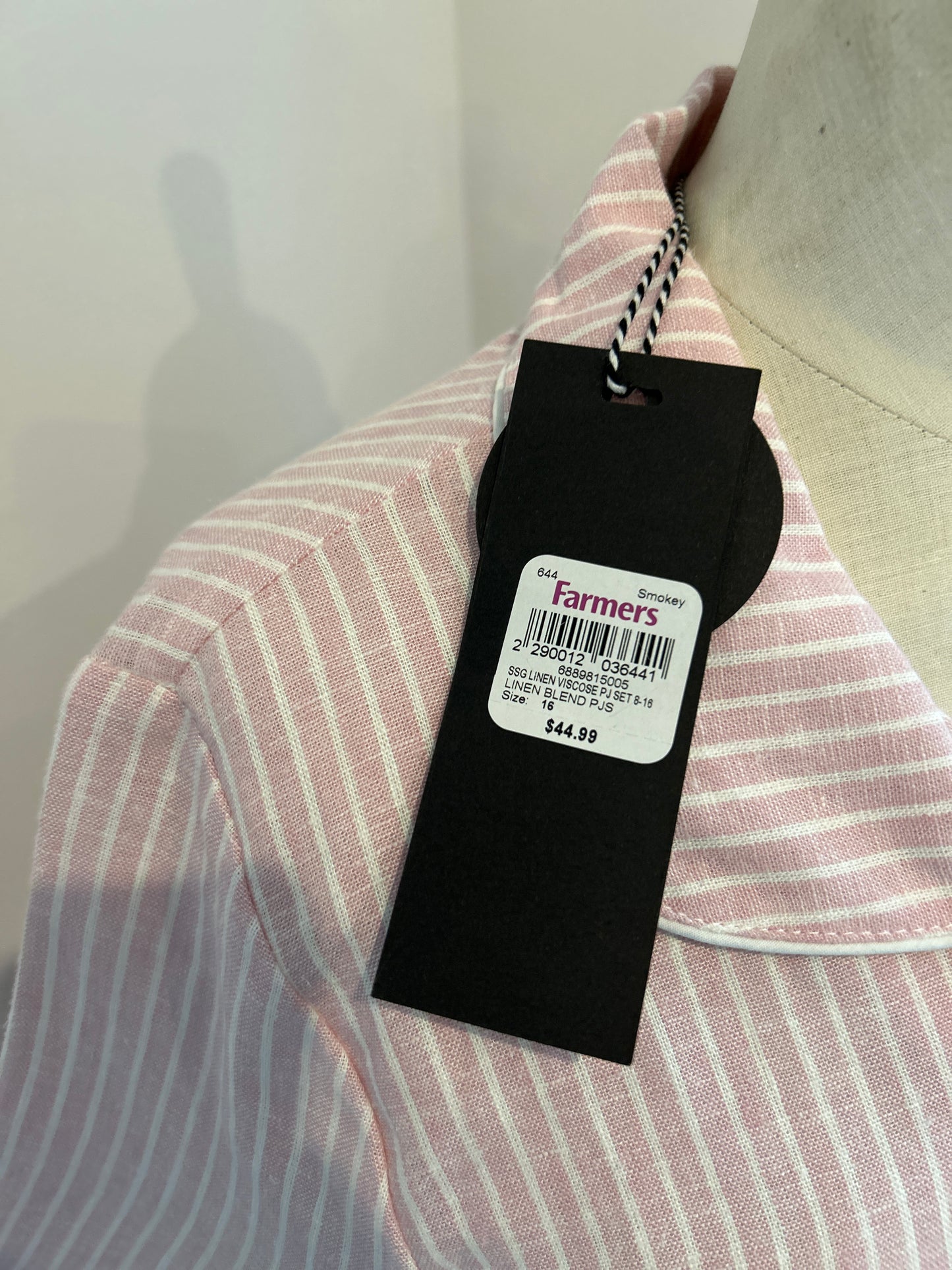 Sleep Squad linen blend pyjama top, BNWT (16)
