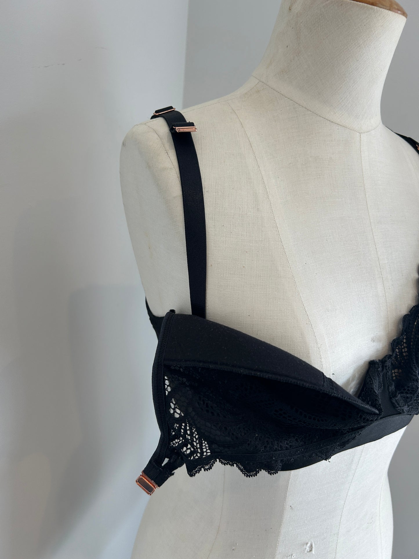 Hot milk Warrior plunge bra (14E)
