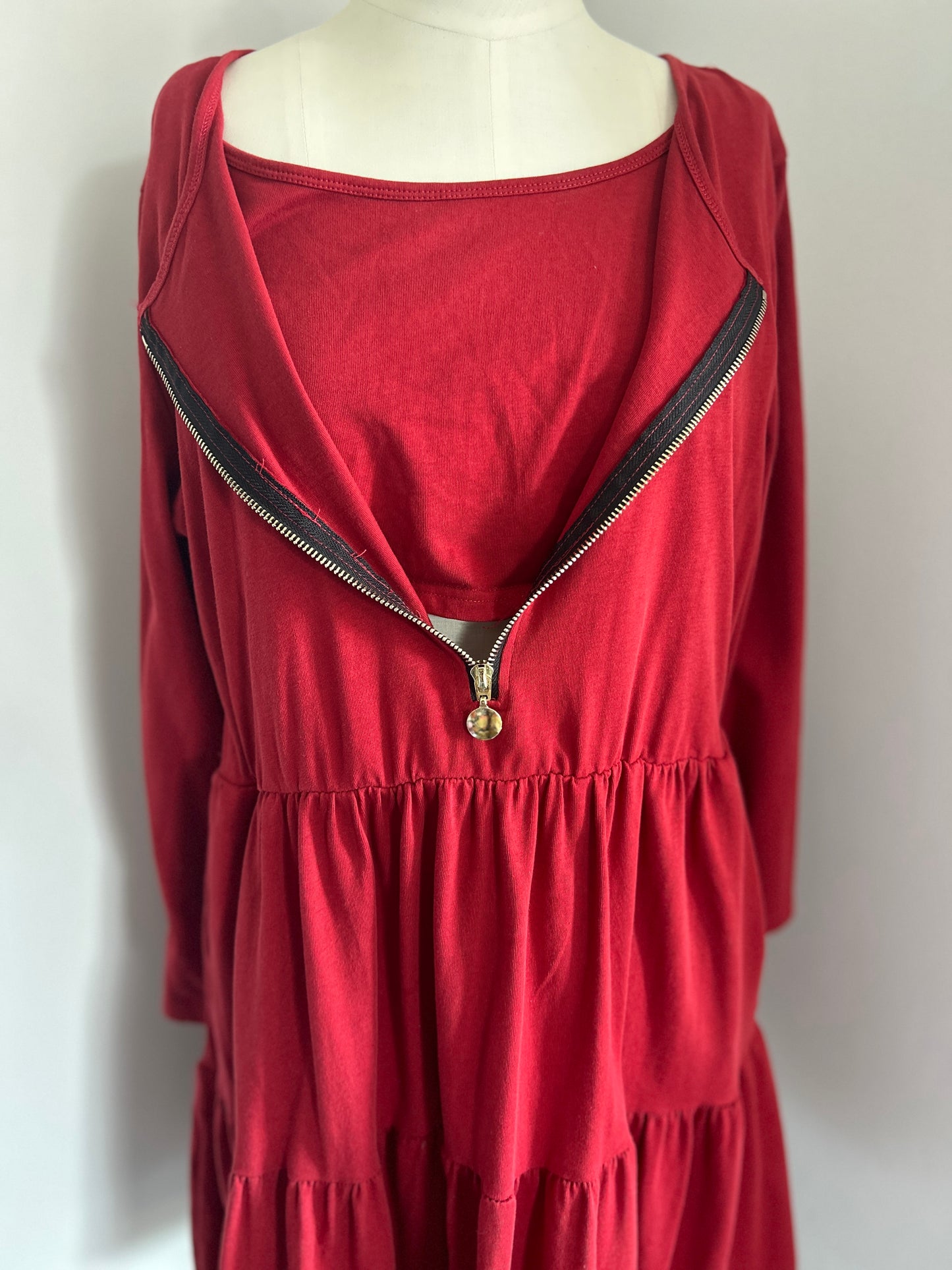 Esther & Albie red tiered dress (14)