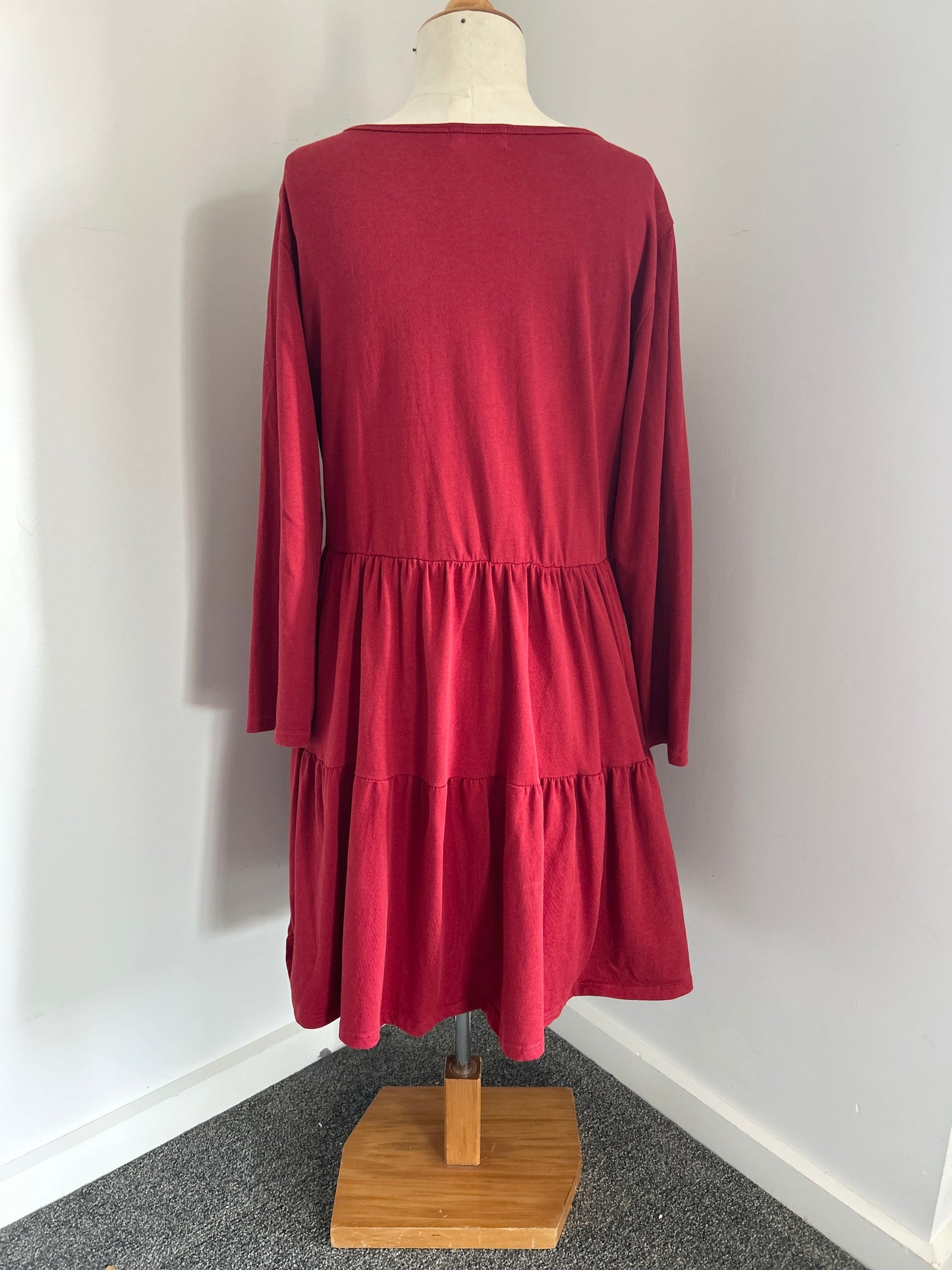 Esther & Albie red tiered dress (14)