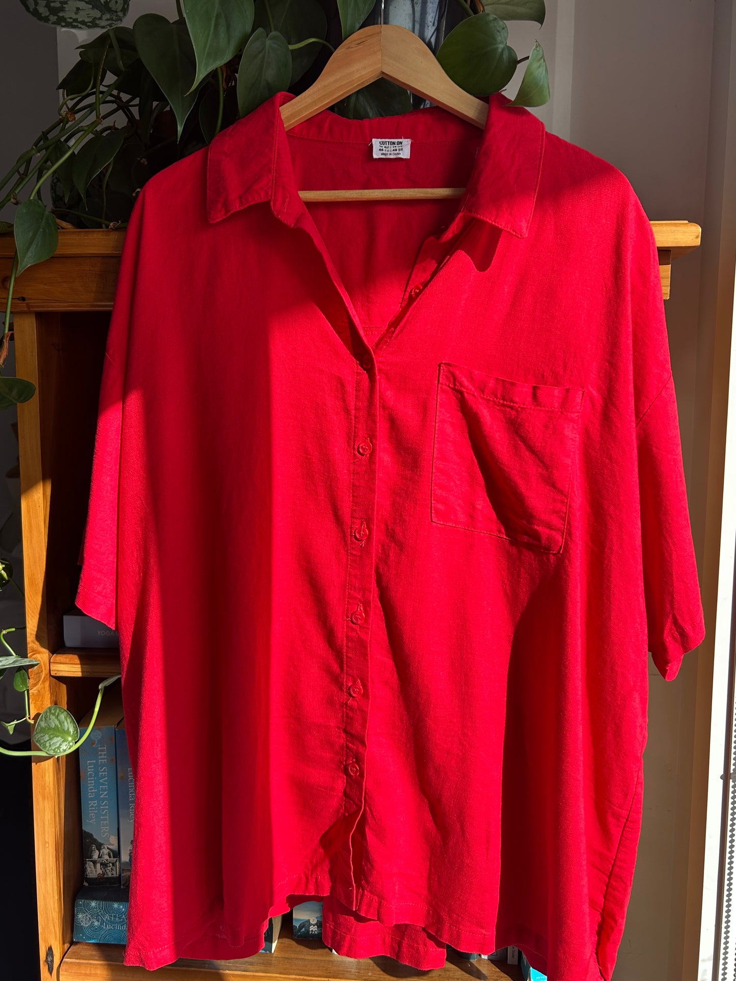 Cotton on linen blend short sleeve blouse, BNWT (18)