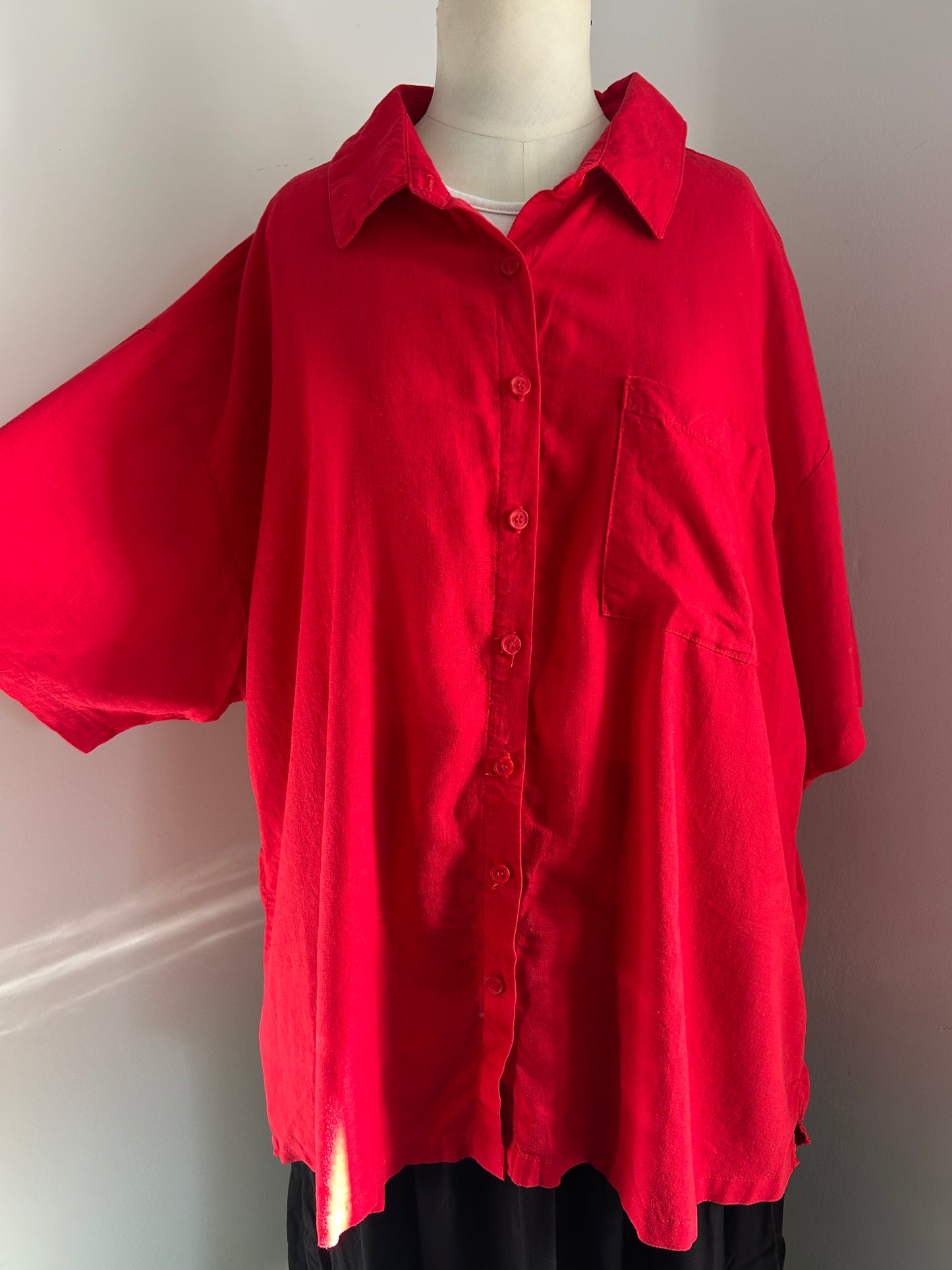 Cotton on linen blend short sleeve blouse, BNWT (18)