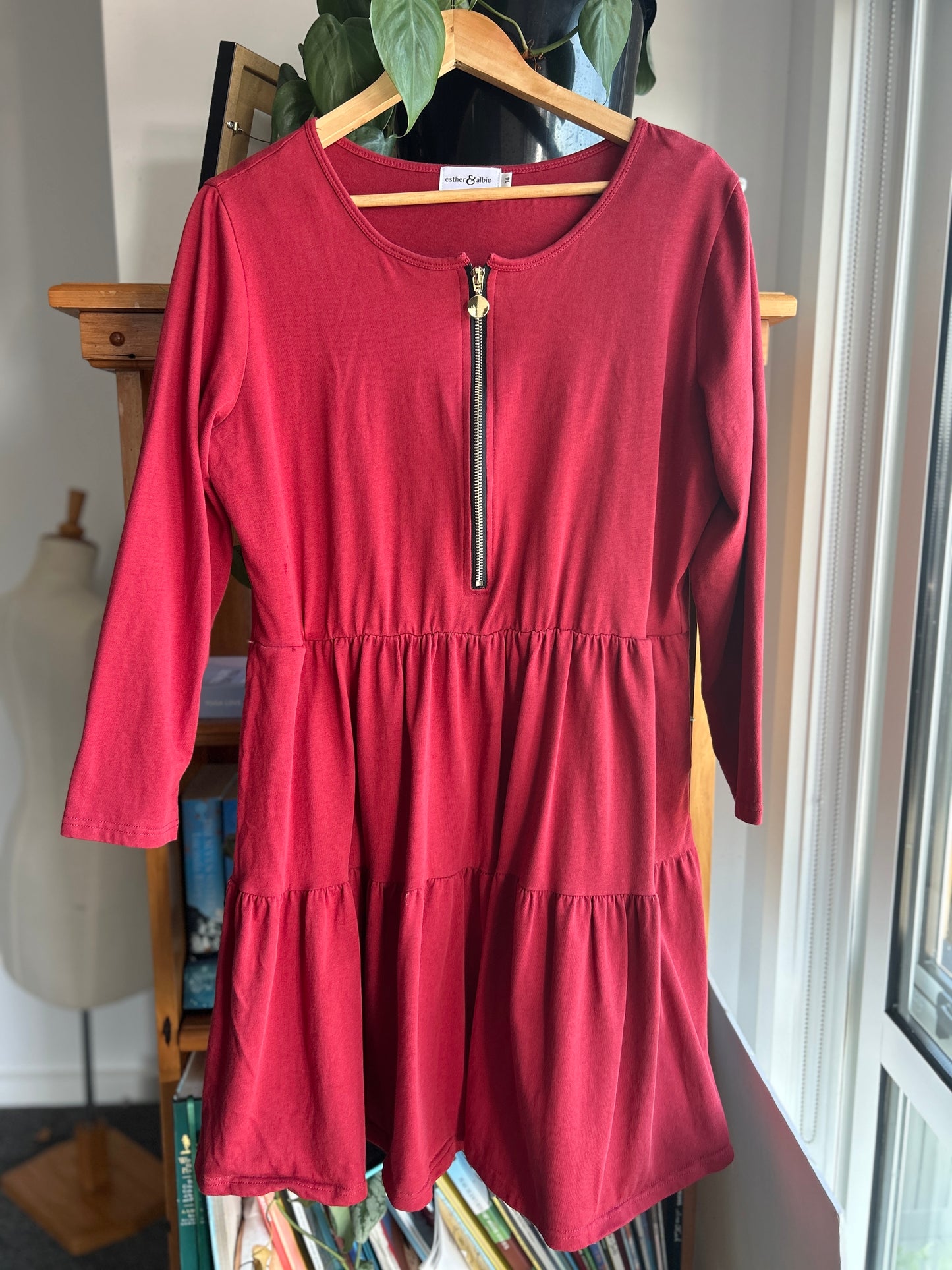 Esther & Albie red tiered dress (14)