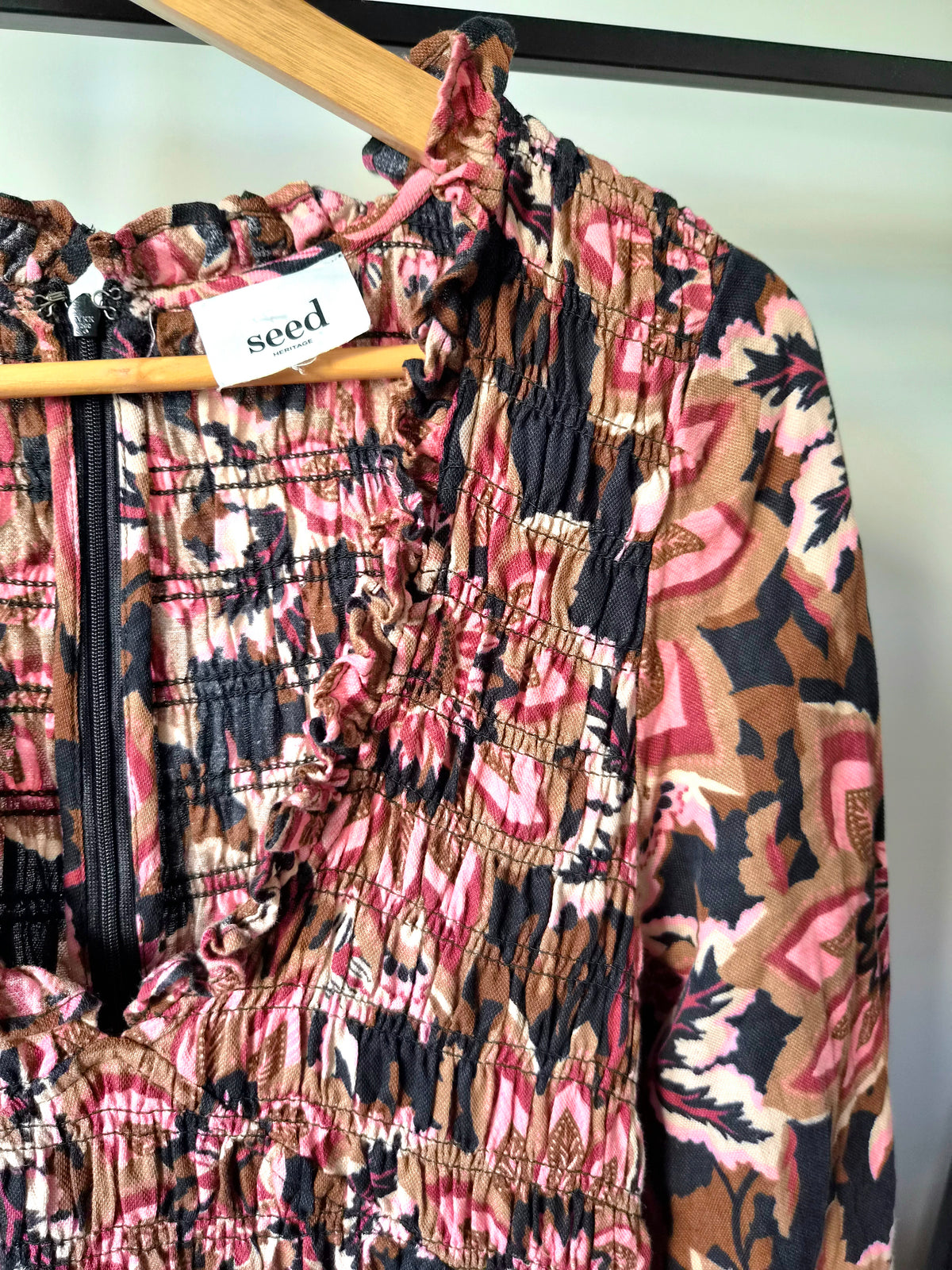 Seed Heritage Floral Shirred Midi Dress (10)