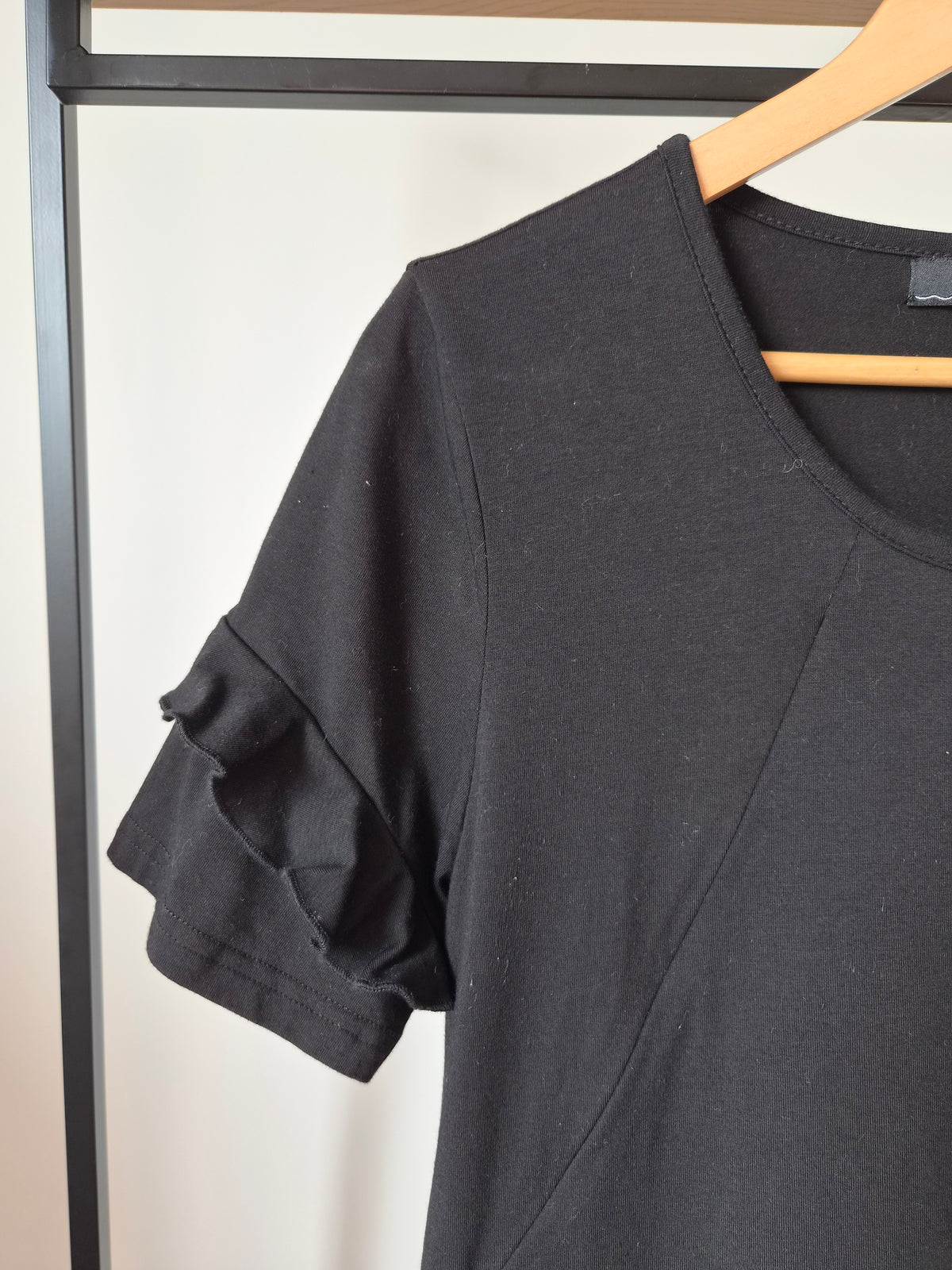 Addison Black Flutter Sleeve Dress (10)