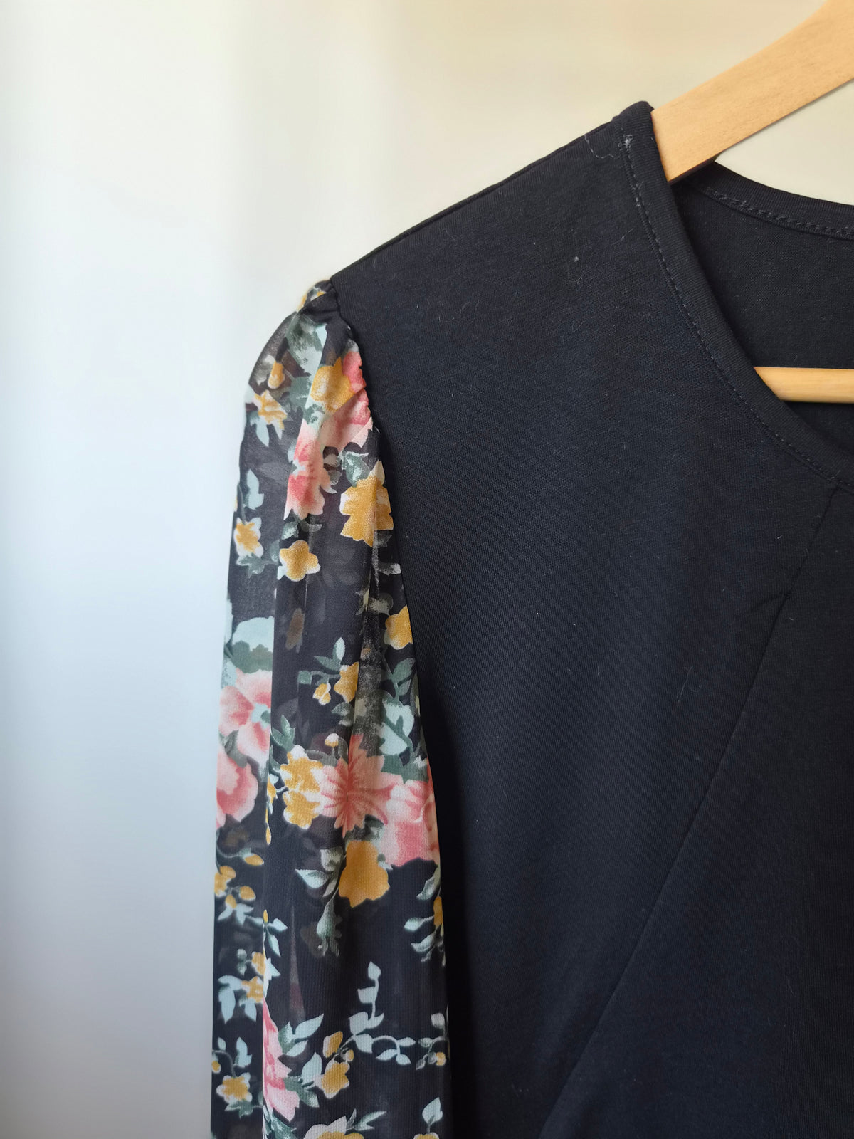 Addison Top with Sheer Floral Sleeve (10)