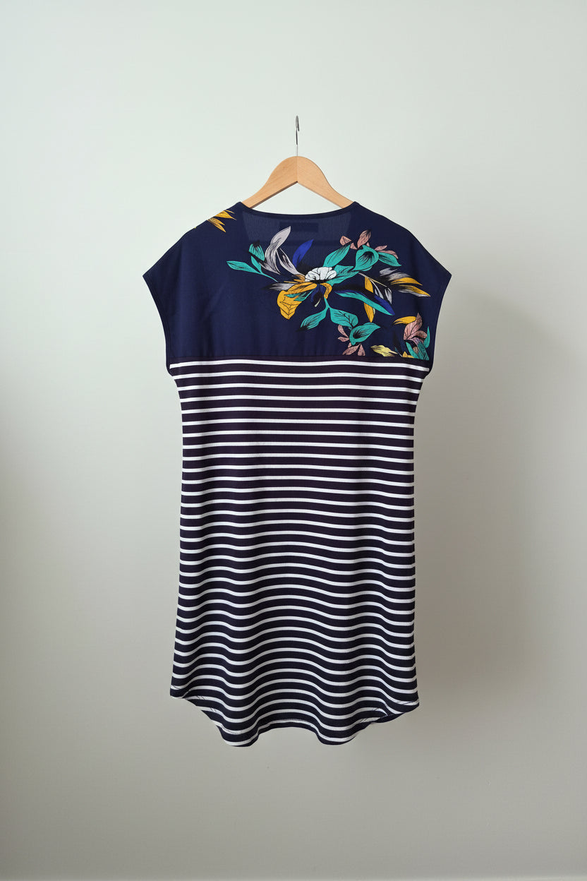 Addison Floral and Navy Stripe Dress (8)