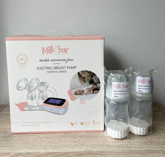 !Brand new! Milkbar double electric breast pump + 2 free bottles