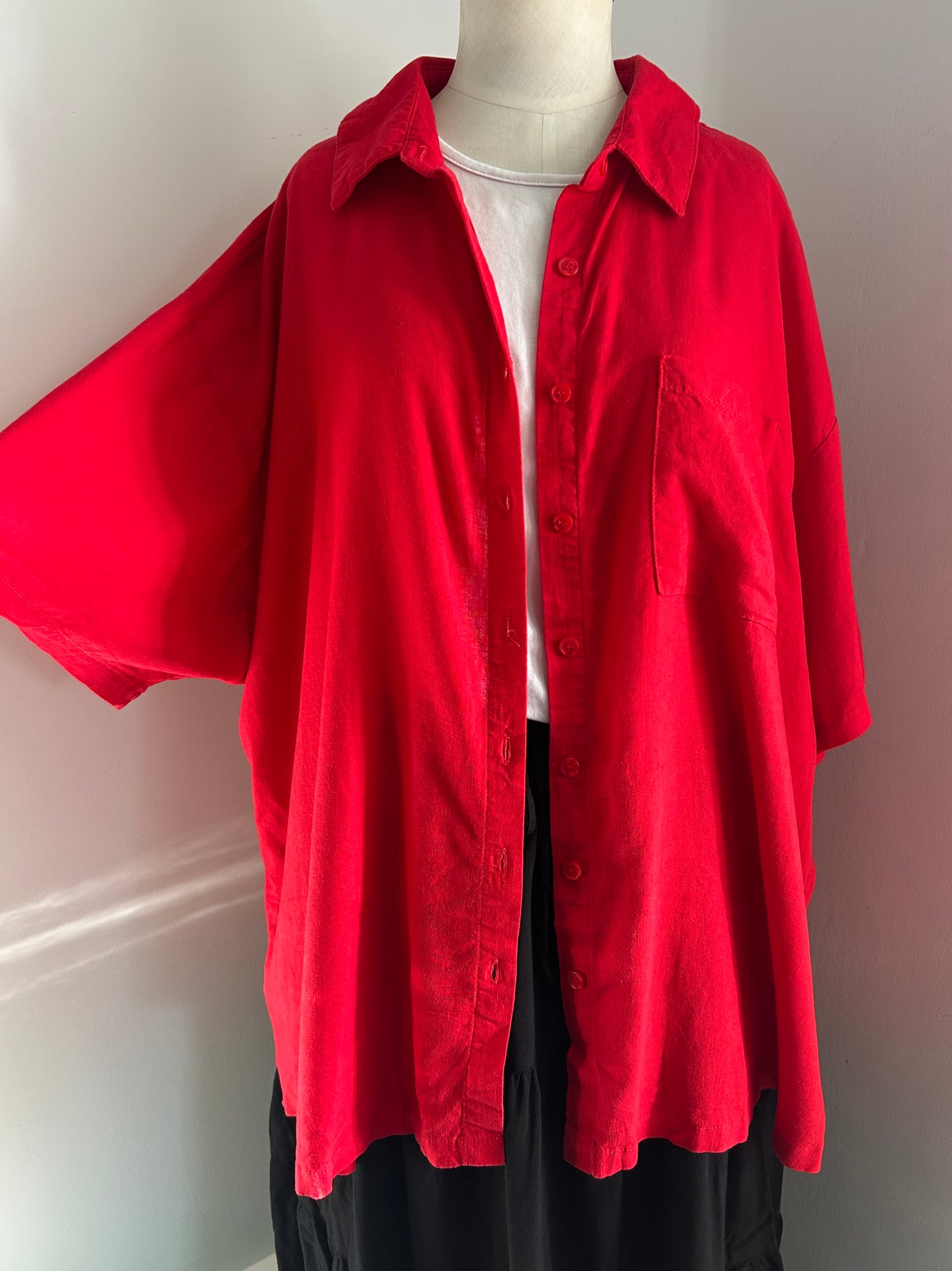 Cotton on linen blend short sleeve blouse, BNWT (18)