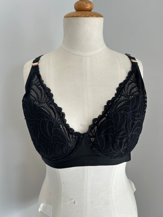 Hot milk Warrior plunge bra (14E)