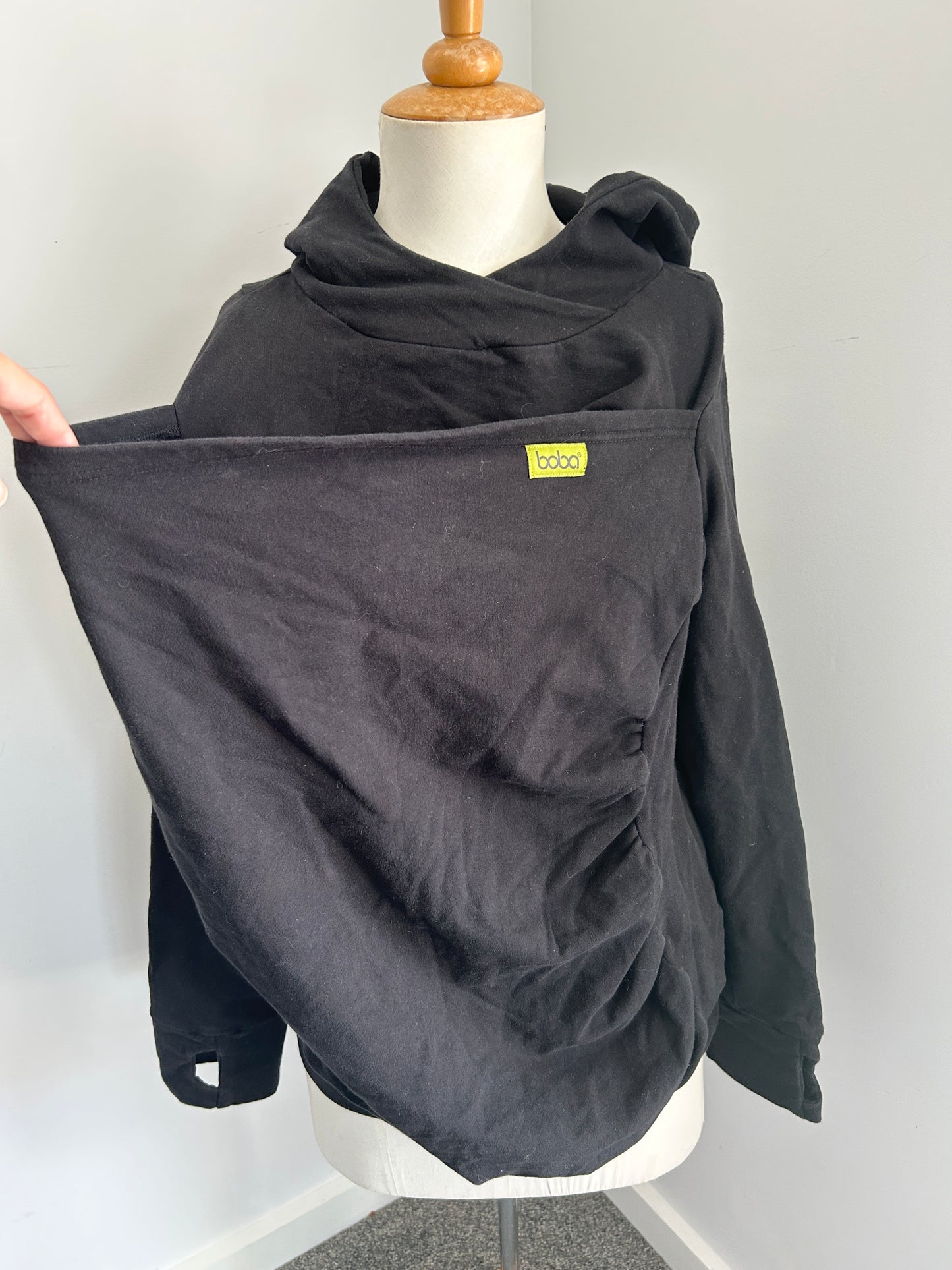 Boba baby wearing hoodie (L)