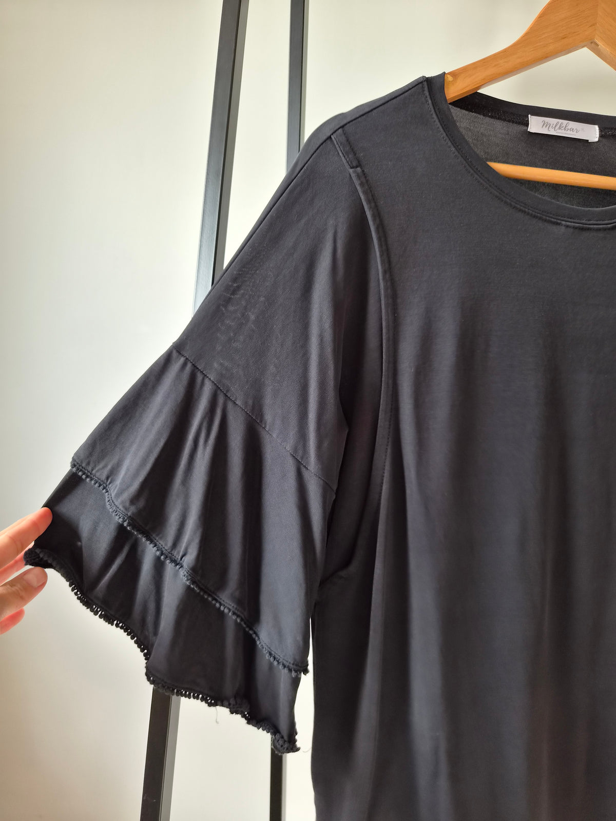 Milkbar Black Flowy Top (M)