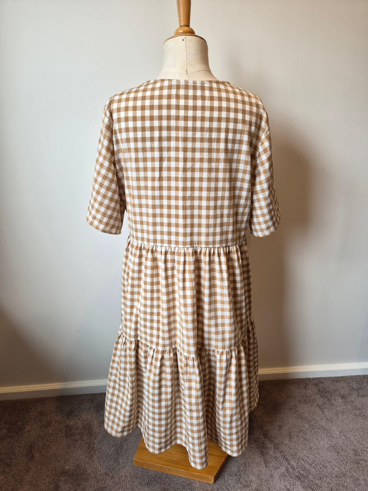 Addison Brown Gingham Dress (12)