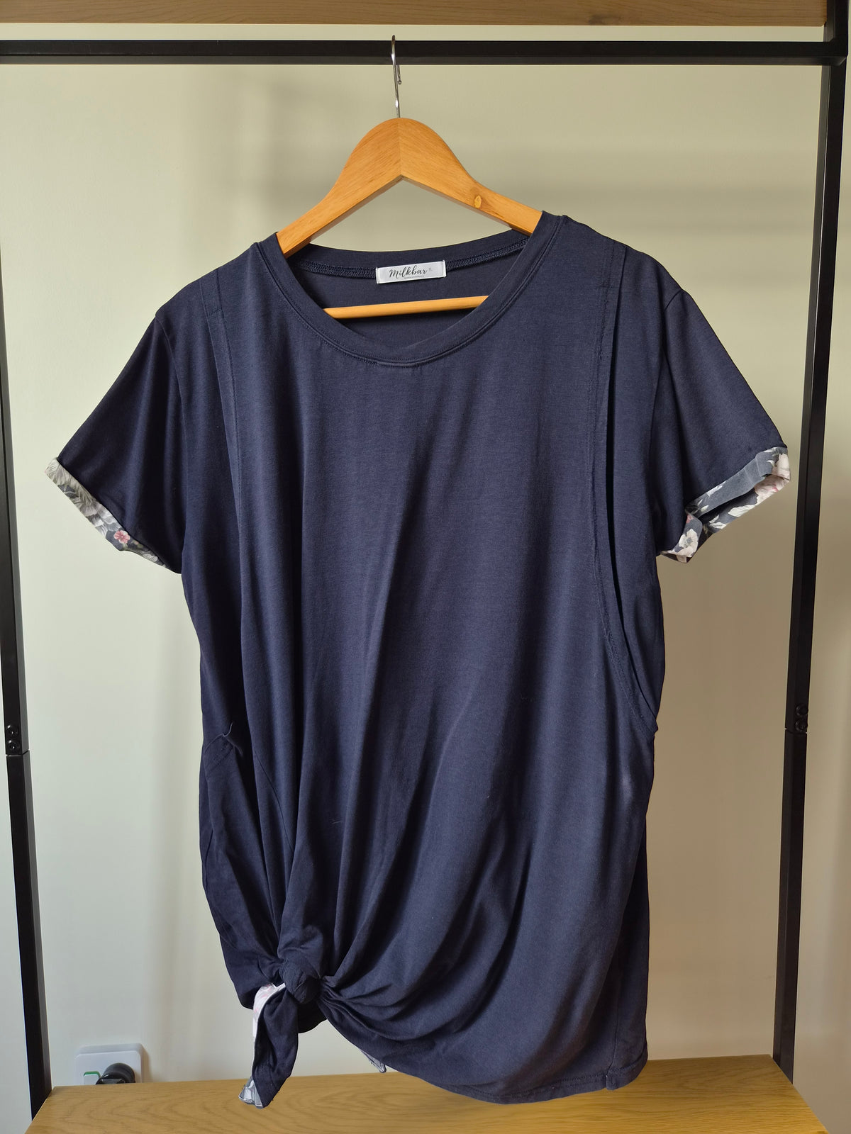 Milkbar Navy Side Tie Top (M)