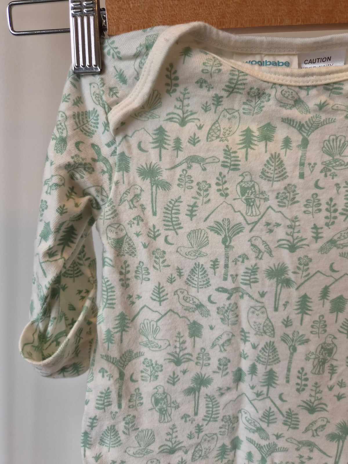 Woolbabe Merino/Organic Cotton Gown (0-3m)