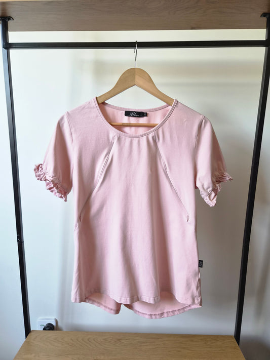 Addison Pink Flutter Sleeve Top (10)