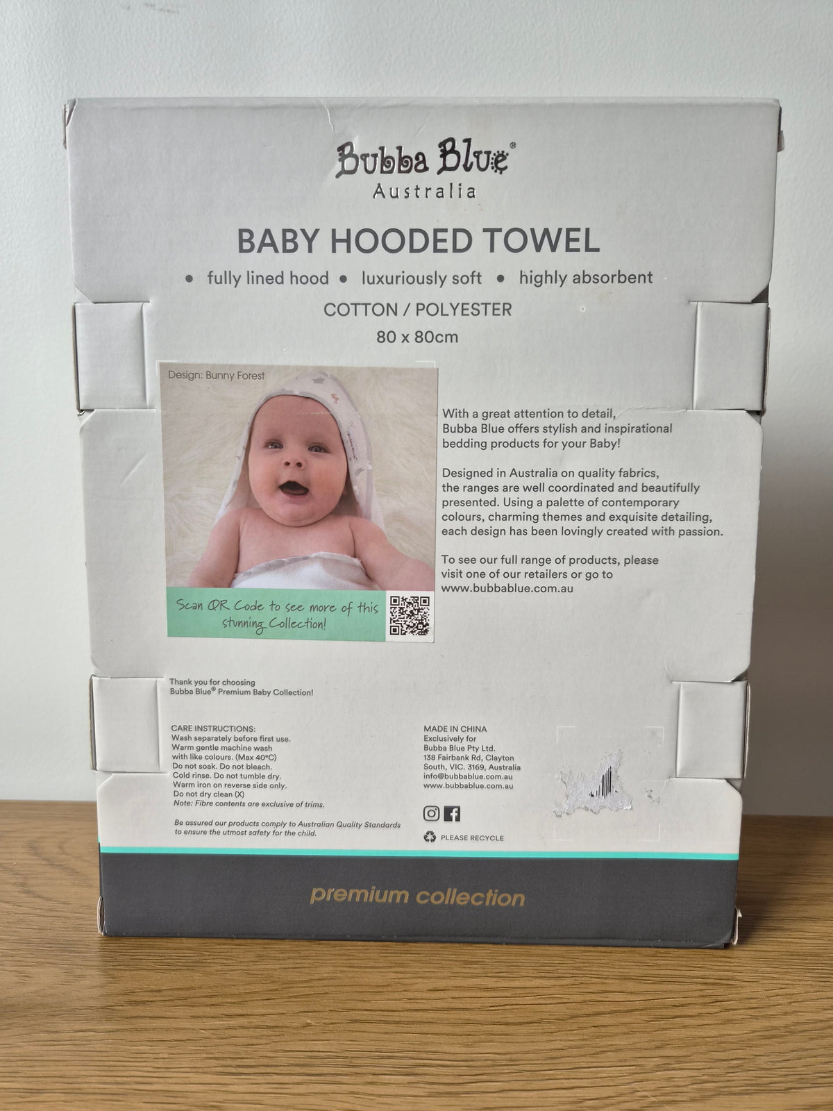 Bubba Blue Baby Hooded Towel - Bunny