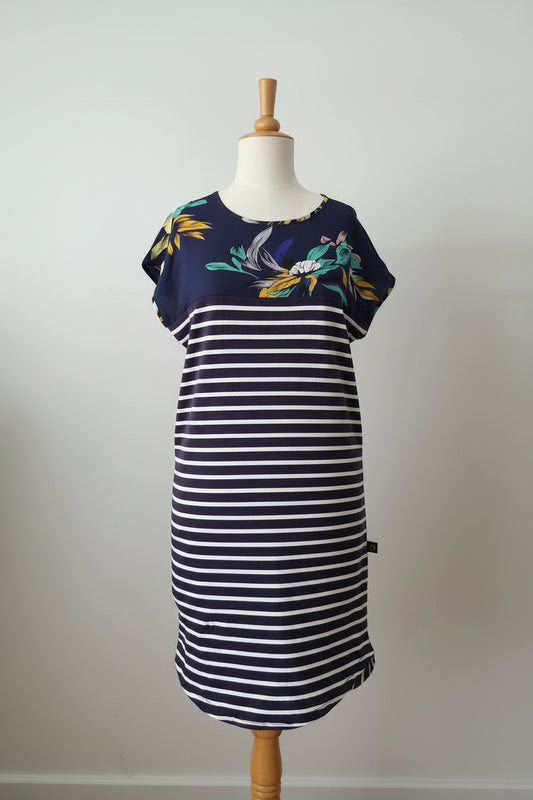 Addison Floral and Navy Stripe Dress (8)