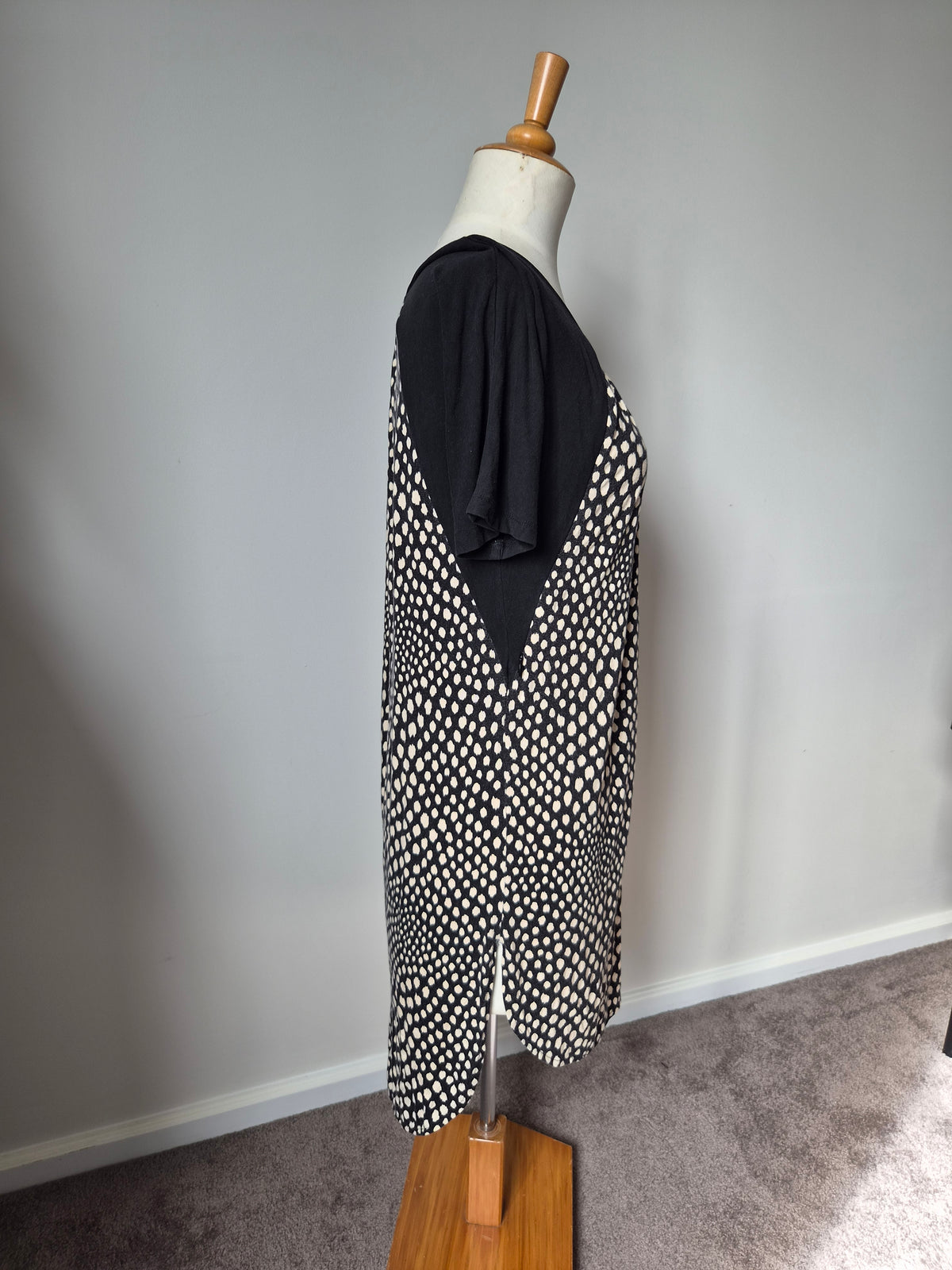 Breastmates Black and Cream Polka Top (S)