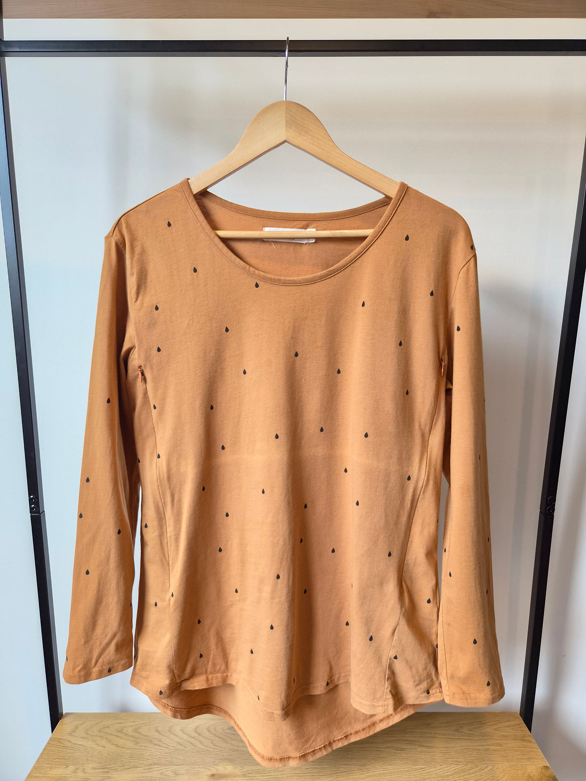 With Milk Rust L/S Top (M)