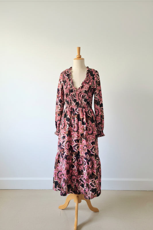 Seed Heritage Floral Shirred Midi Dress (10)