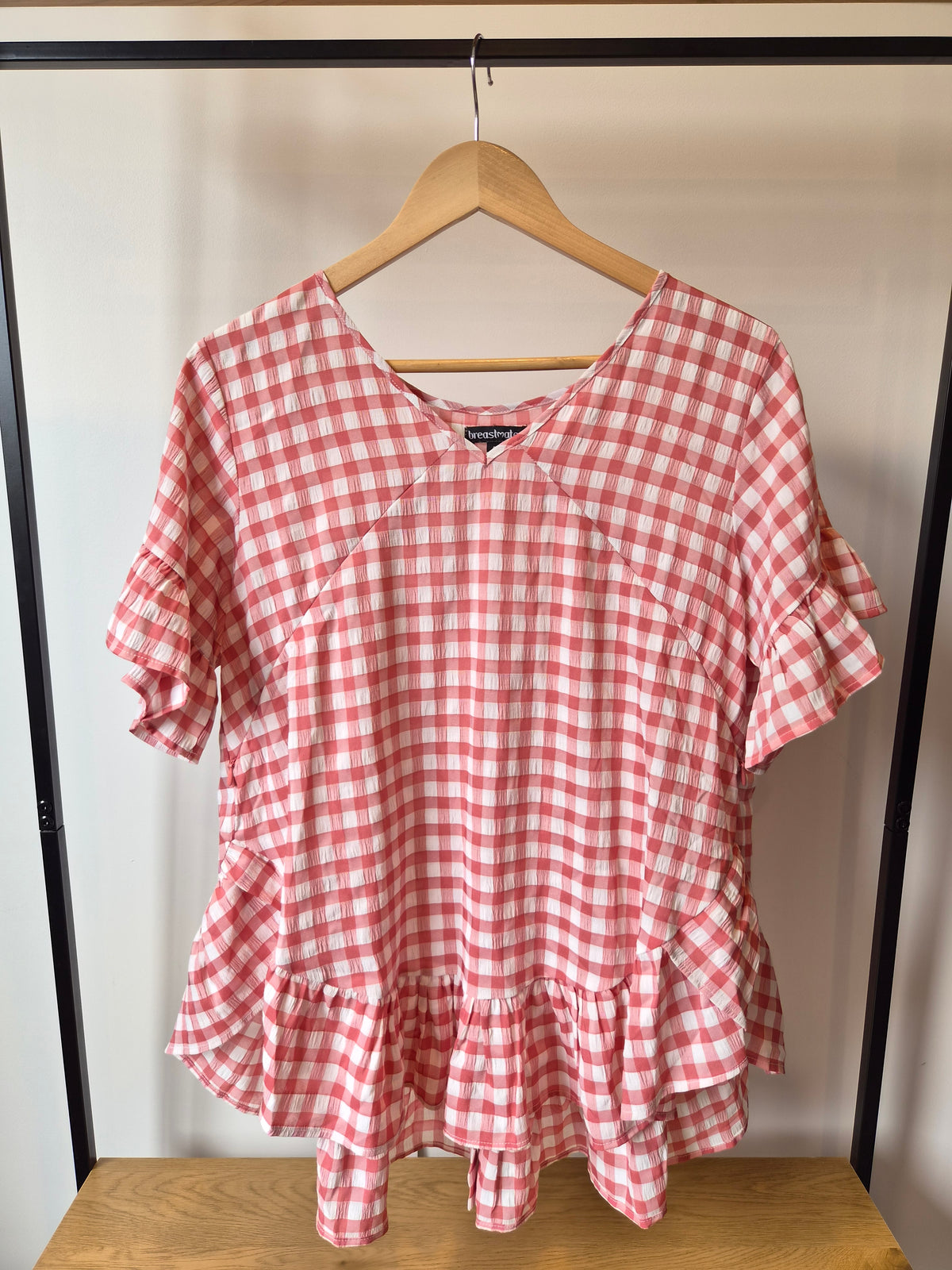 Breastmates Pink Gingham Top (S)