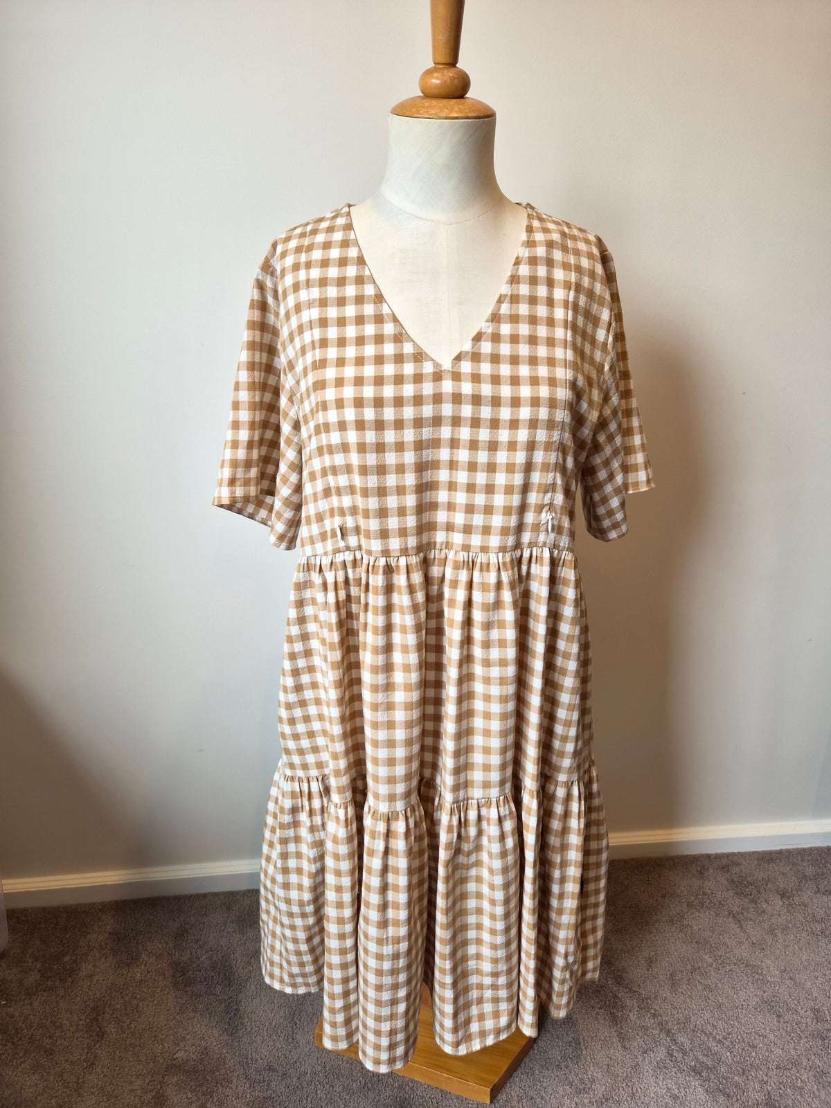 Addison Brown Gingham Dress (12)