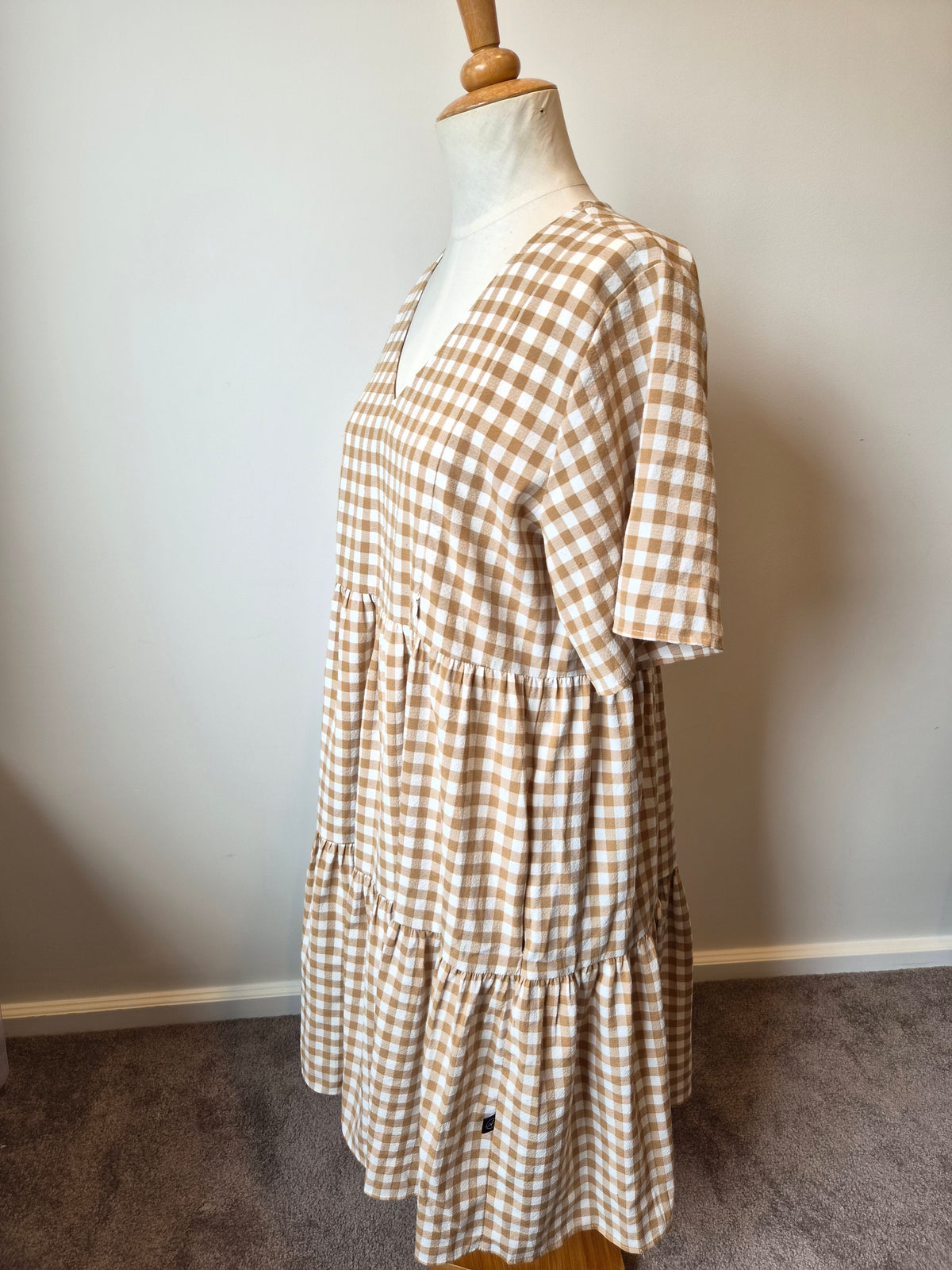 Addison Brown Gingham Dress (12)