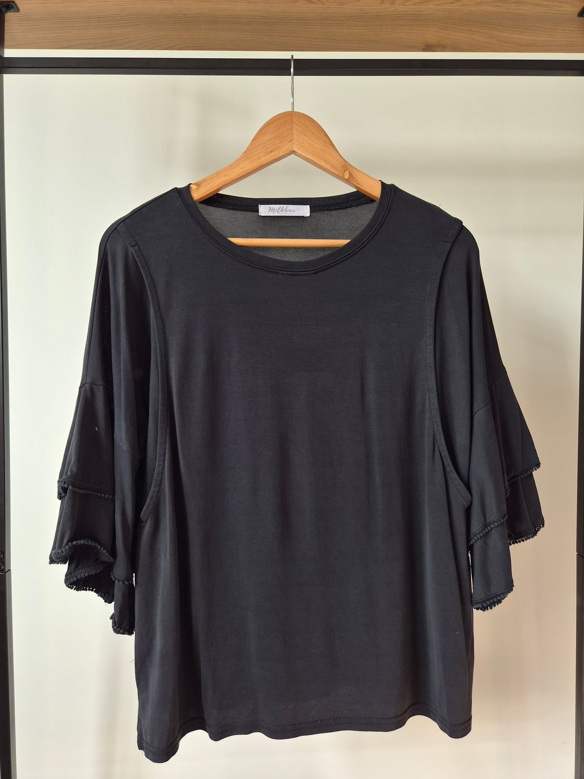 Milkbar Black Flowy Top (M)