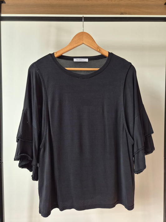 Milkbar Black Flowy Top (M)